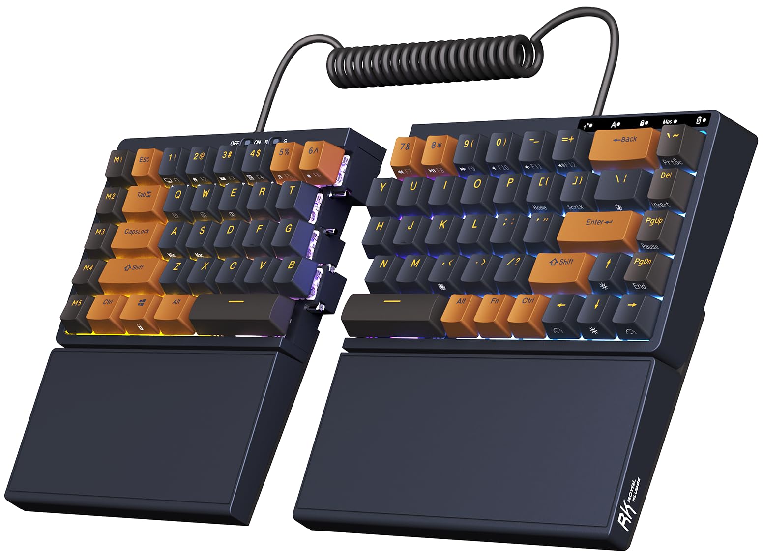RK ROYAL KLUDGE RKS70 Ergonomic Split Keyboard, Wireless Gaming